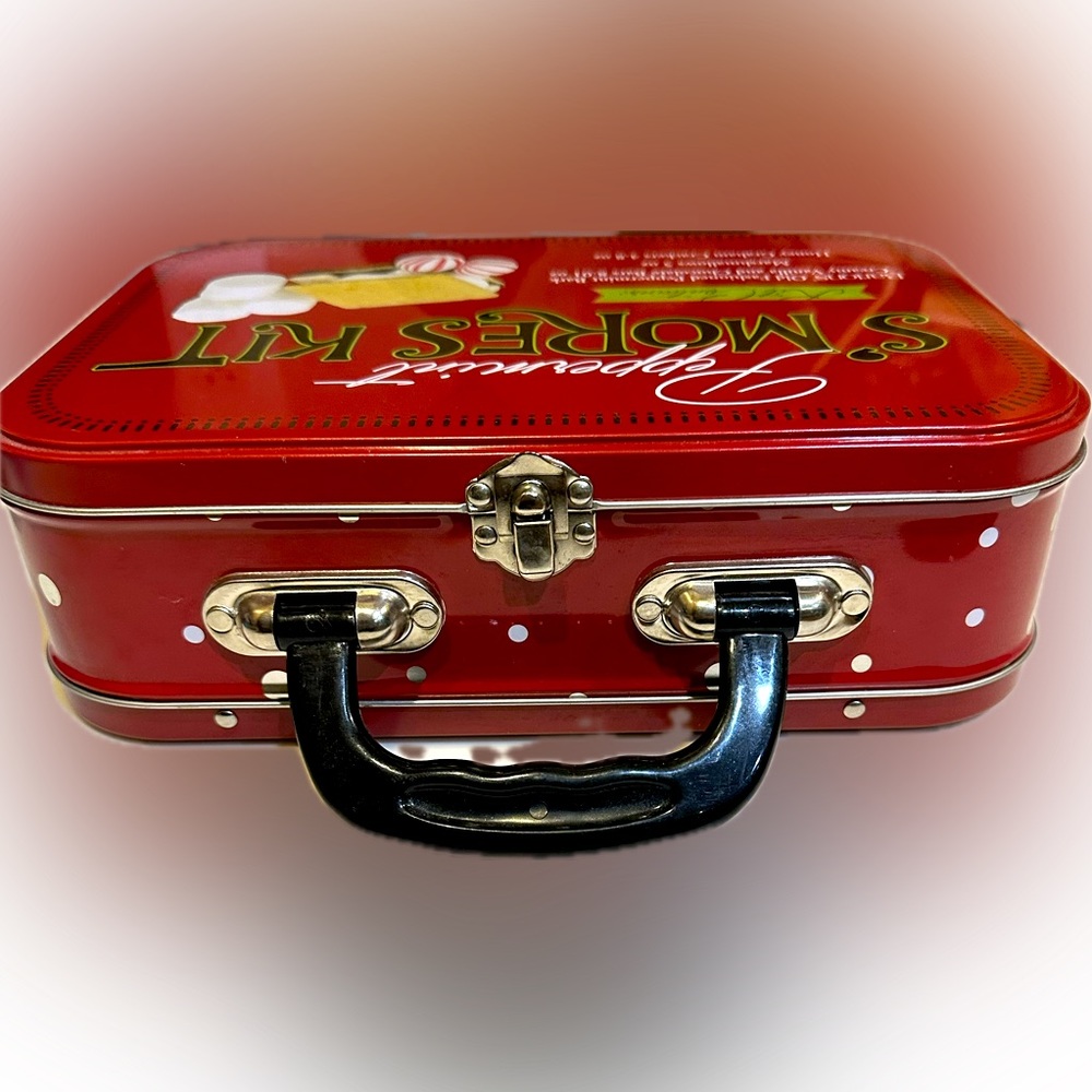 2006 EMPTY BARTONS OLD FASHIONED PEPPERMINT BARK SMORES KIT TIN CASE LUNCH BOX